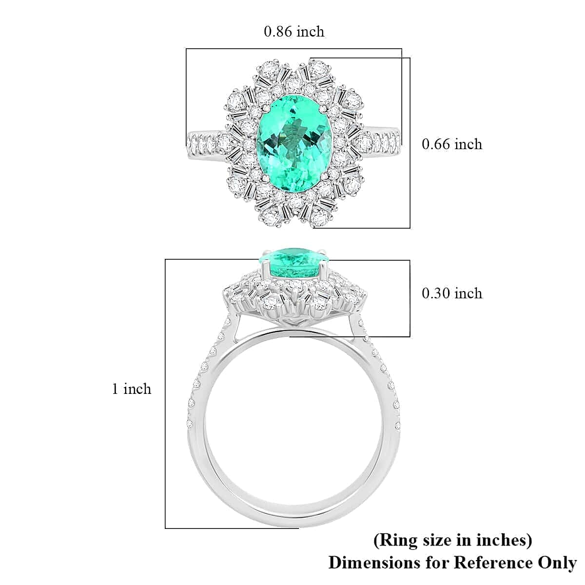 Certified and Appraised RHAPSODY 950 Platinum AAAA Paraiba Tourmaline and Diamond Ring 2.70 Ct