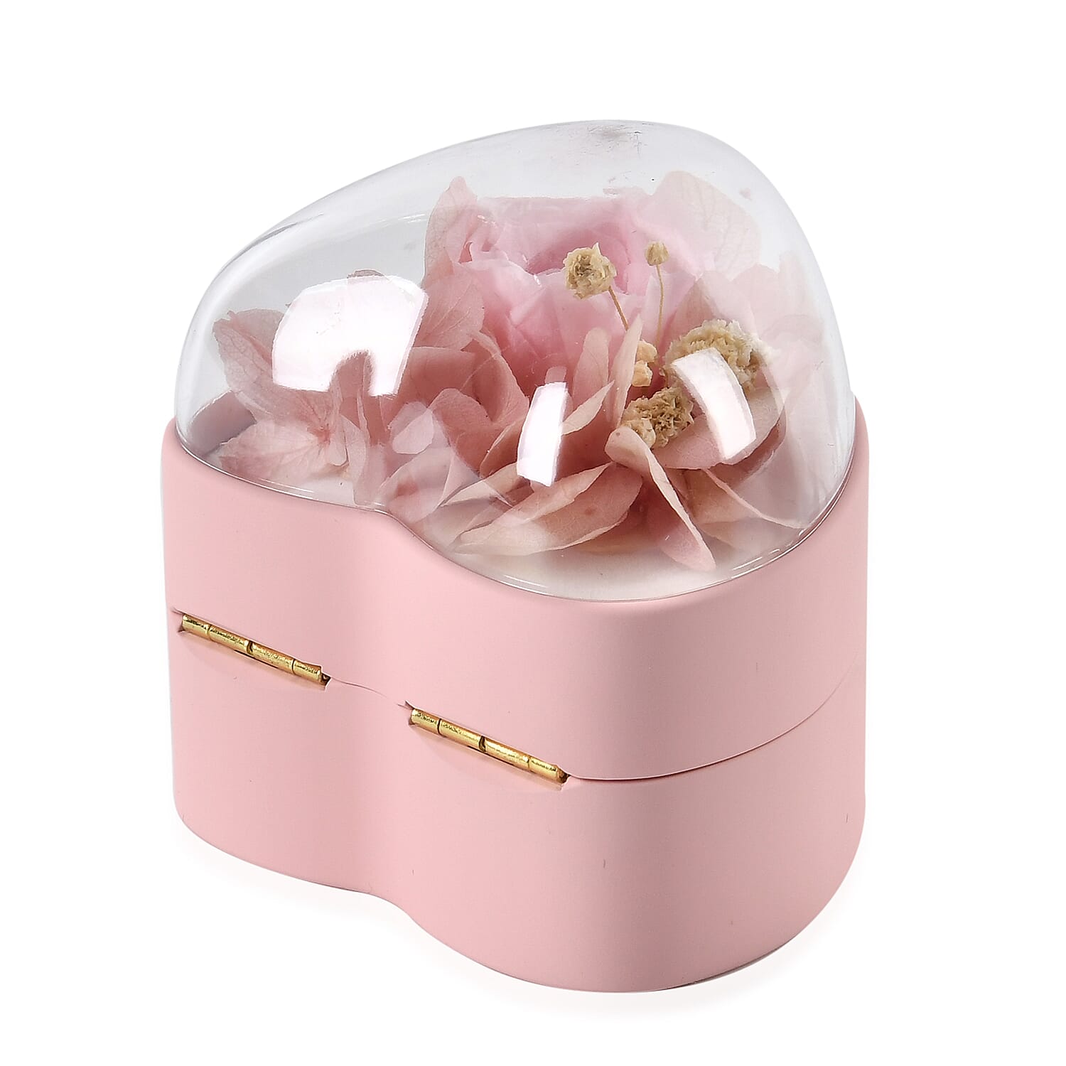 Heart Ring Box (Size 7x7x7 cm) - Pink