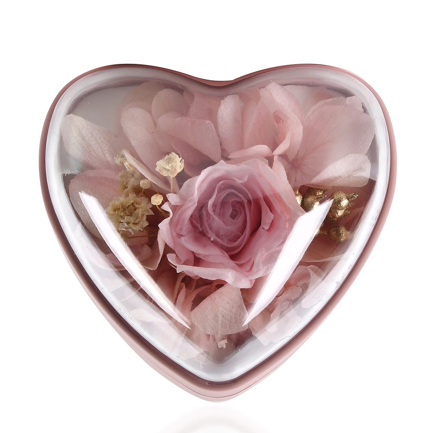 Heart Ring Box (Size 7x7x7 cm) - Pink