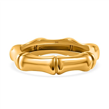 Black Friday Doorbuster - 24K Yellow Gold Bamboo Ring