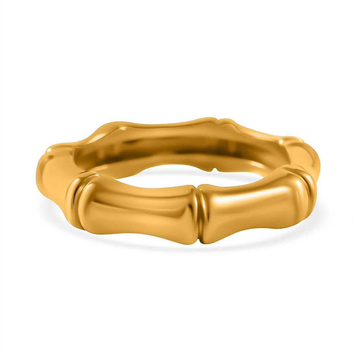 24K Yellow Gold (99.9% Gold Purity) Bamboo Ring - 7756665 - TJC