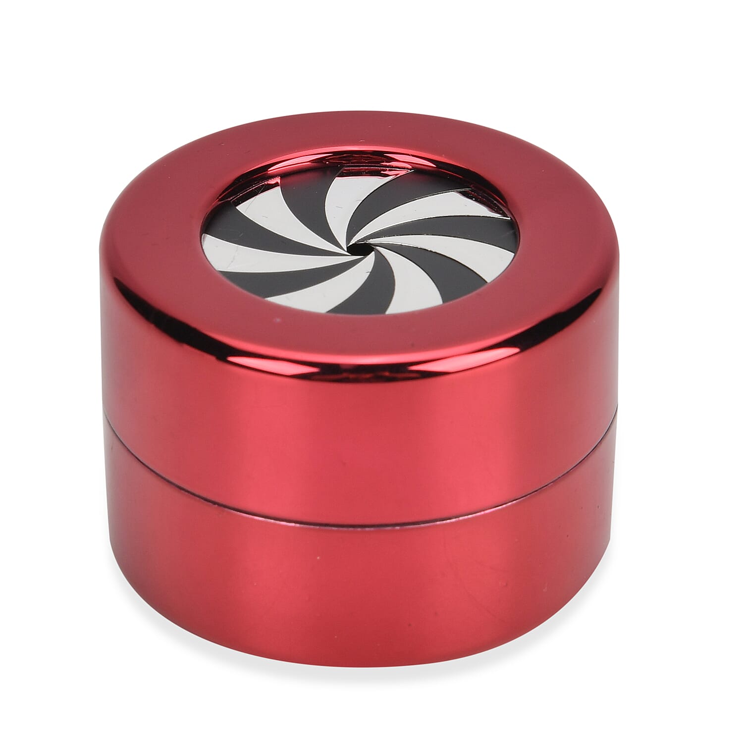 Swirl Ring Box (Size 6x6x4 cm) - Red & Red