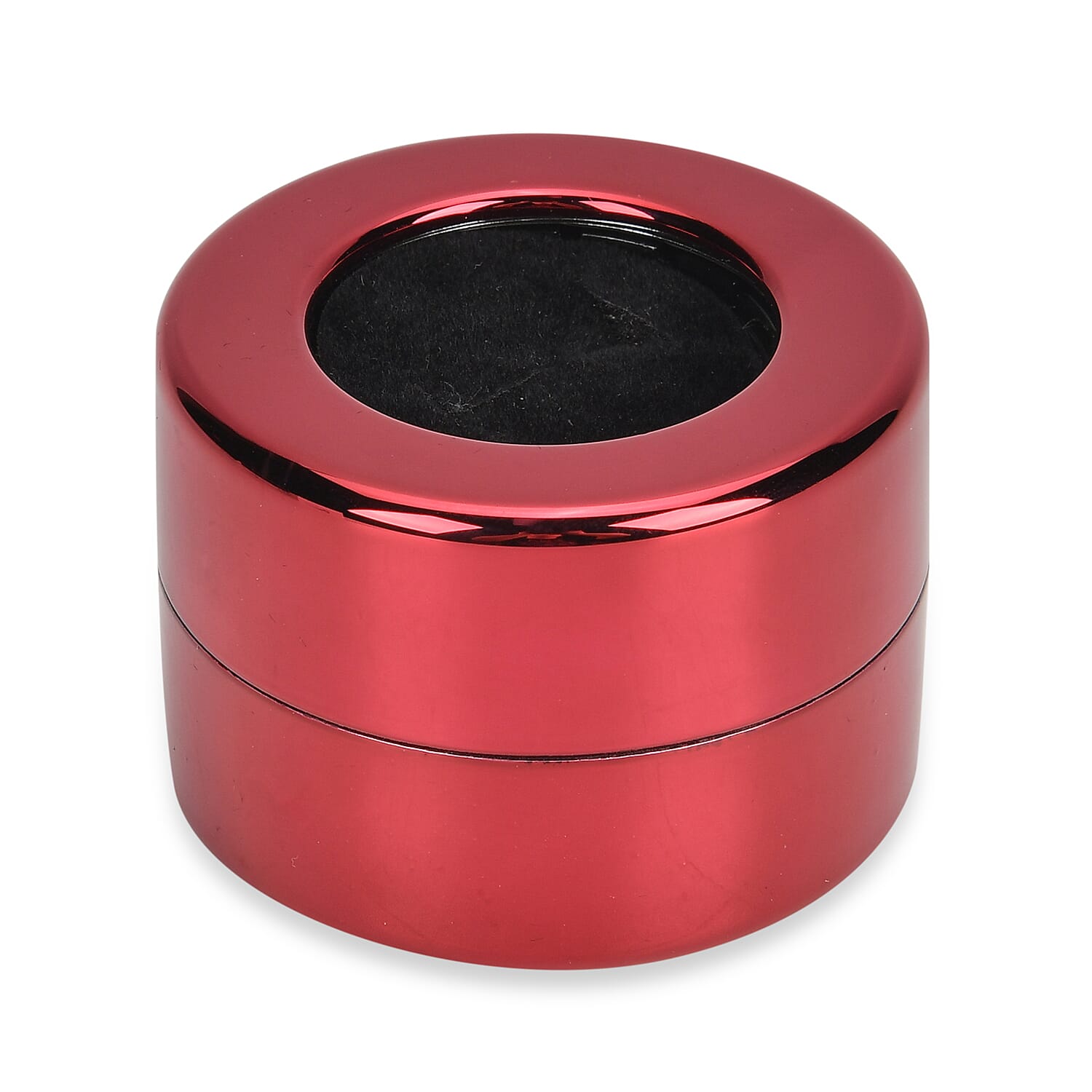 Swirl Ring Box (Size 6x6x4 cm) - Red & Red