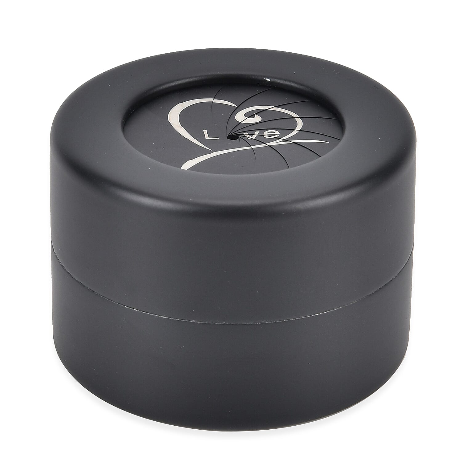 Swirl Ring Box (Size 6x6x4 cm) - Black & Black