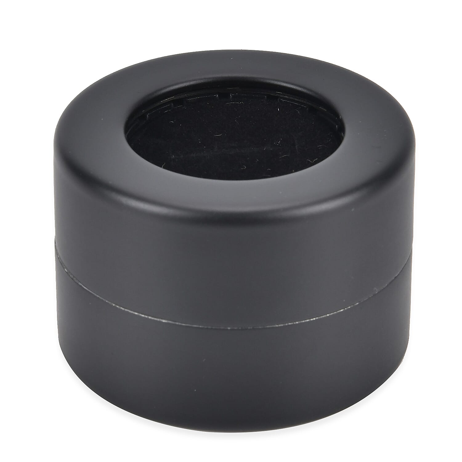 Swirl Ring Box (Size 6x6x4 cm) - Black & Black