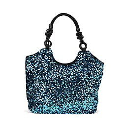 Sparkling Sequin Tote Bag (Size 45x10x36 cm) - Silver