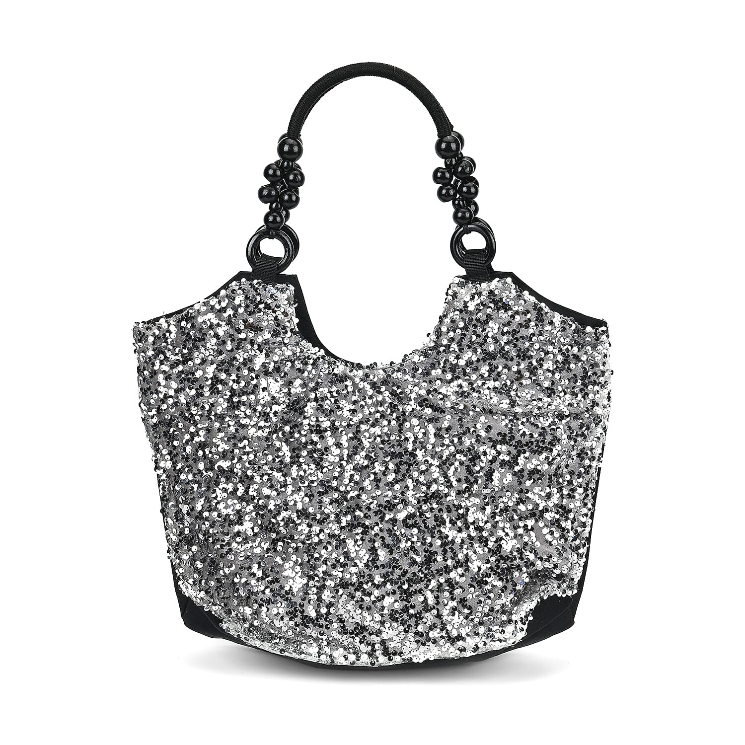 Sparkling Sequin Tote Bag (Size 45x10x36 cm) - Silver