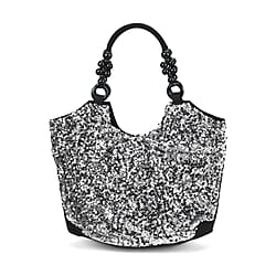 Sparkling Sequin Tote Bag (Size 45x10x36 cm) - Silver