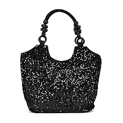 Sparkling Sequin Tote Bag (Size 45x10x36 cm) - Silver