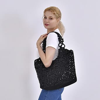https://tjcuk.sirv.com/Products/77/5/7756728/Sequin-Sequin-Tote-Bag-Size-45x10x36-cm-Black-Black_7756728_1.jpg?w=342&h=342
