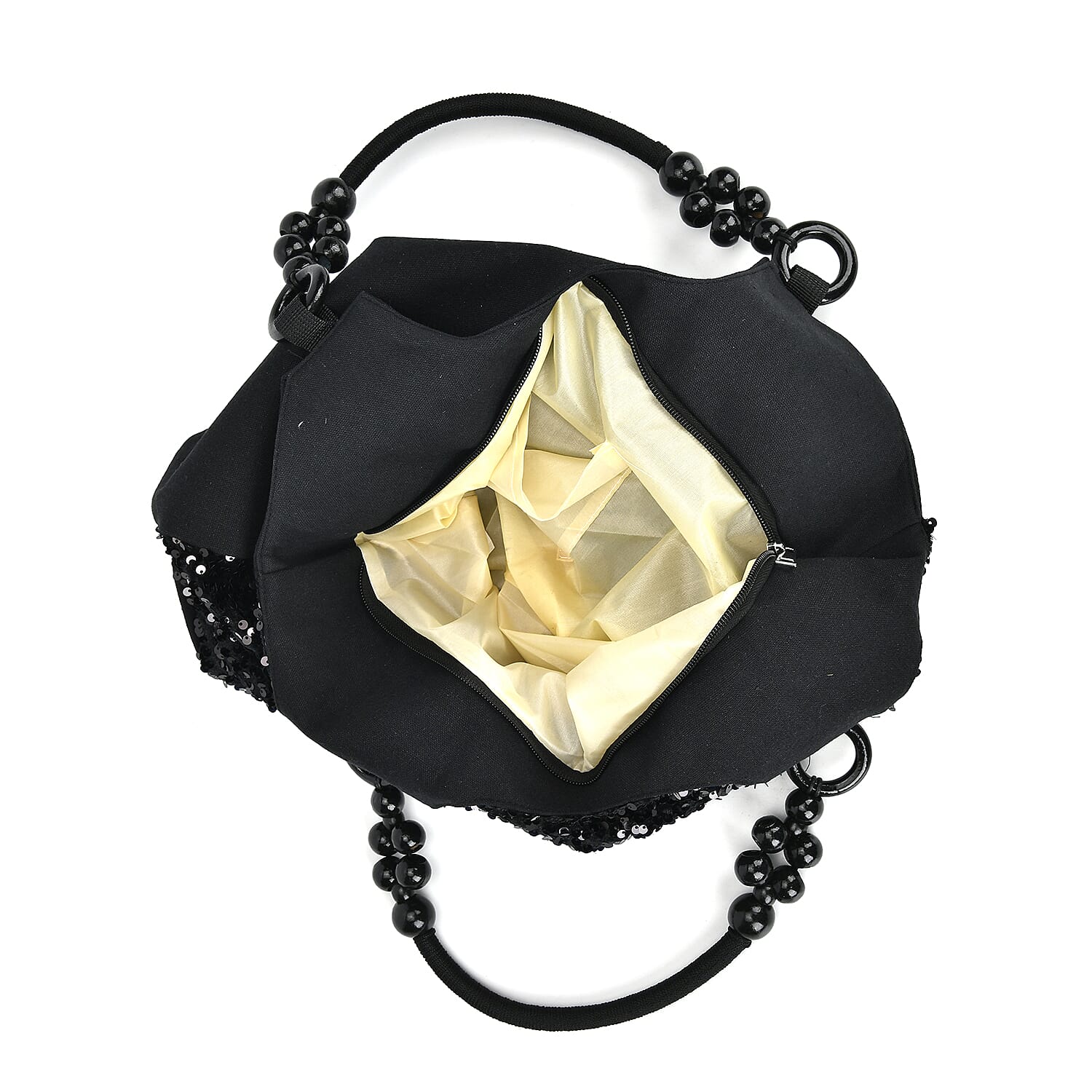 Sparkling Sequin Tote Bag (Size 45x10x36 cm) - Black