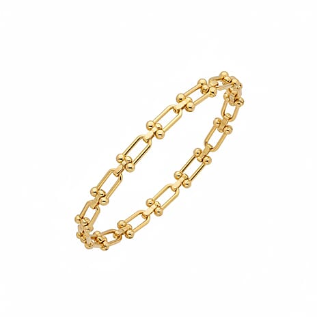 Designer Inspired- 9K Yellow Gold Industrial Bracelet (Size 7.5 to 8.5),  Gold Wt. 2.30 Gms