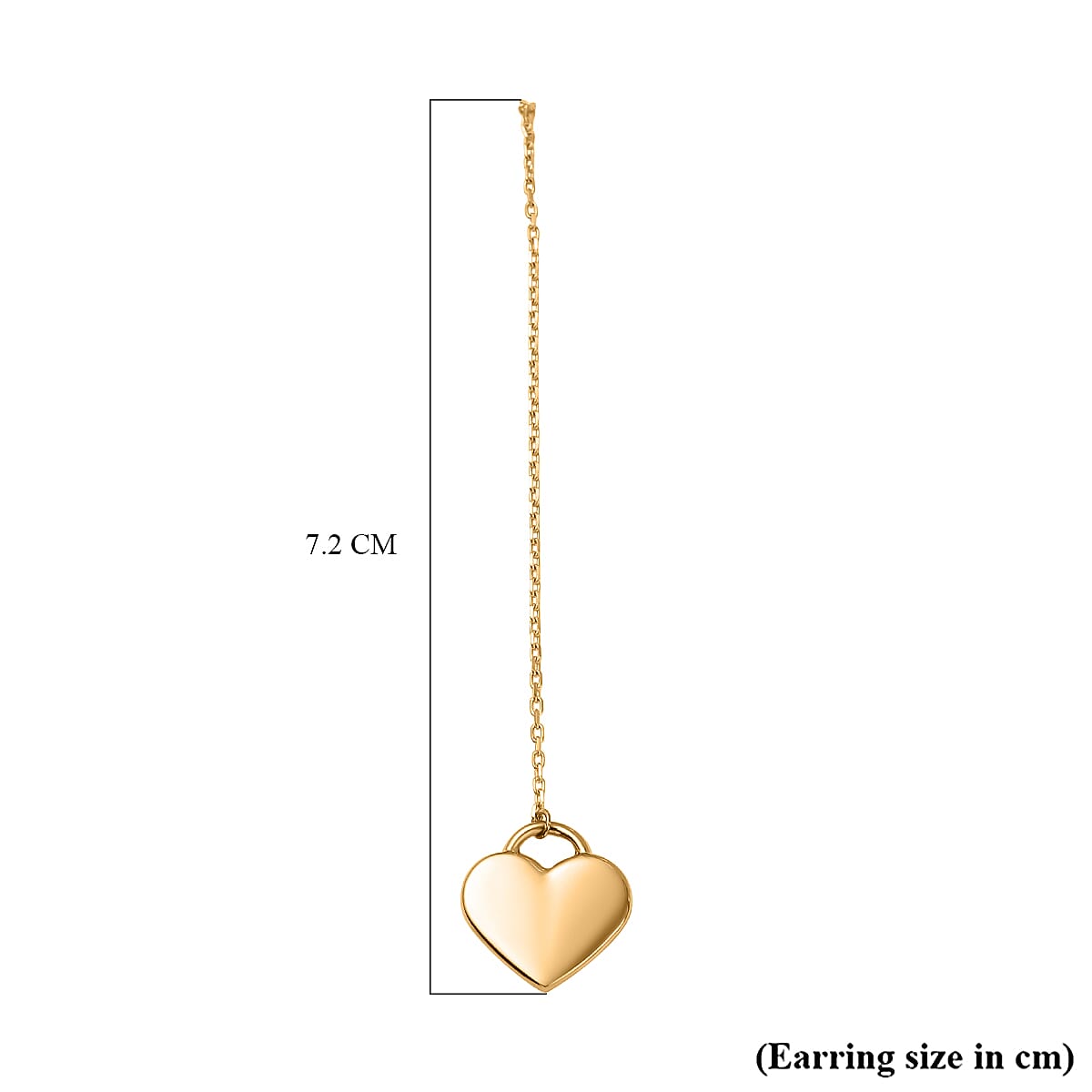 Hatton Garden Closeout -9K Yellow Gold Dangle Heart Earrings