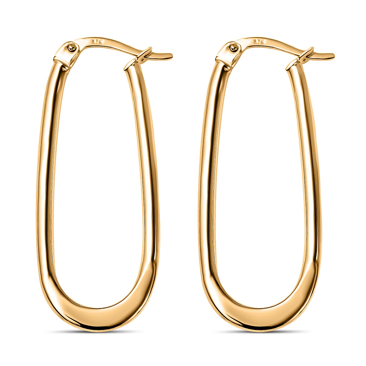 Hatton Garden Closeout - 9K Yellow Gold Large Oval Earrings