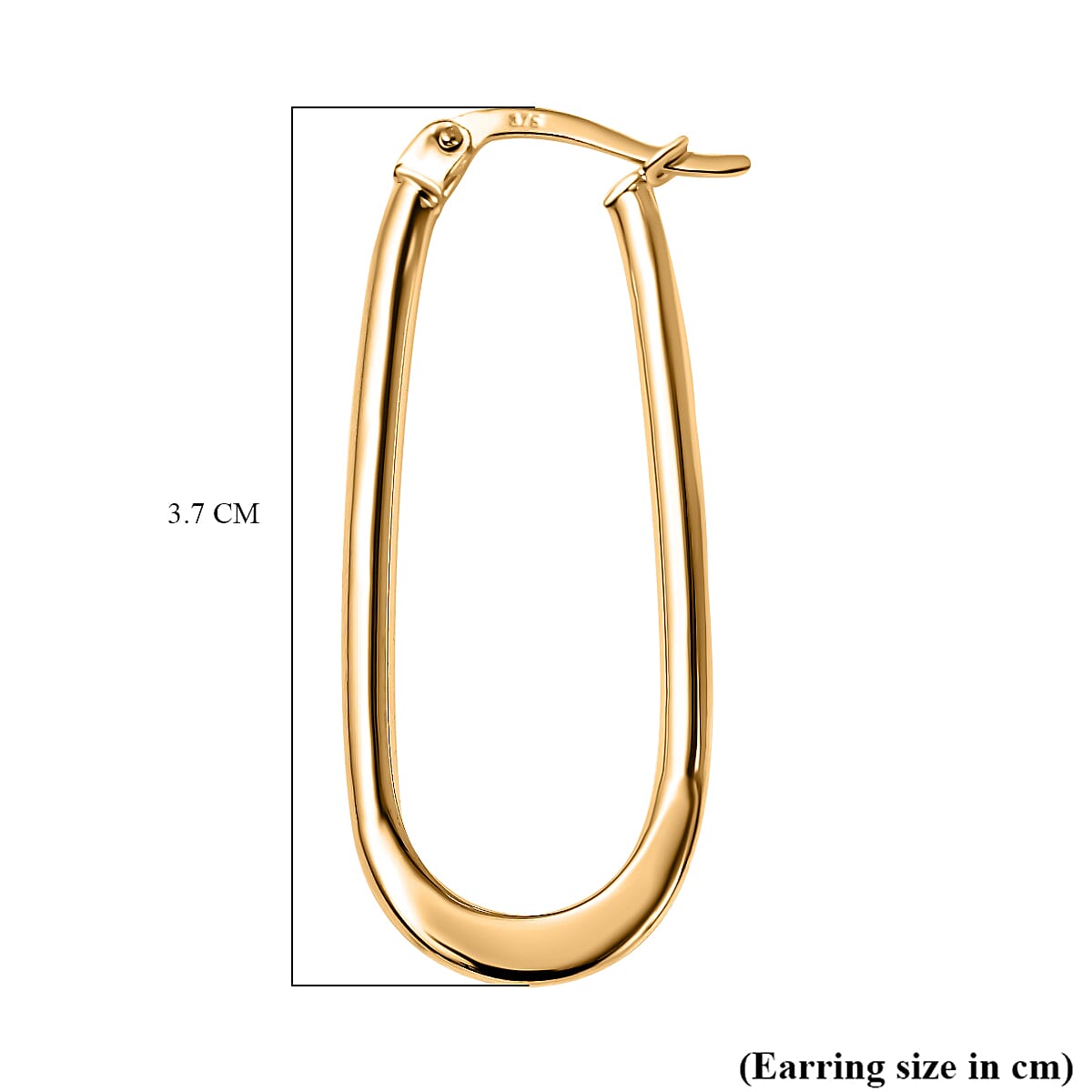Hatton Garden Closeout - 9K Yellow Gold Large Oval Earrings