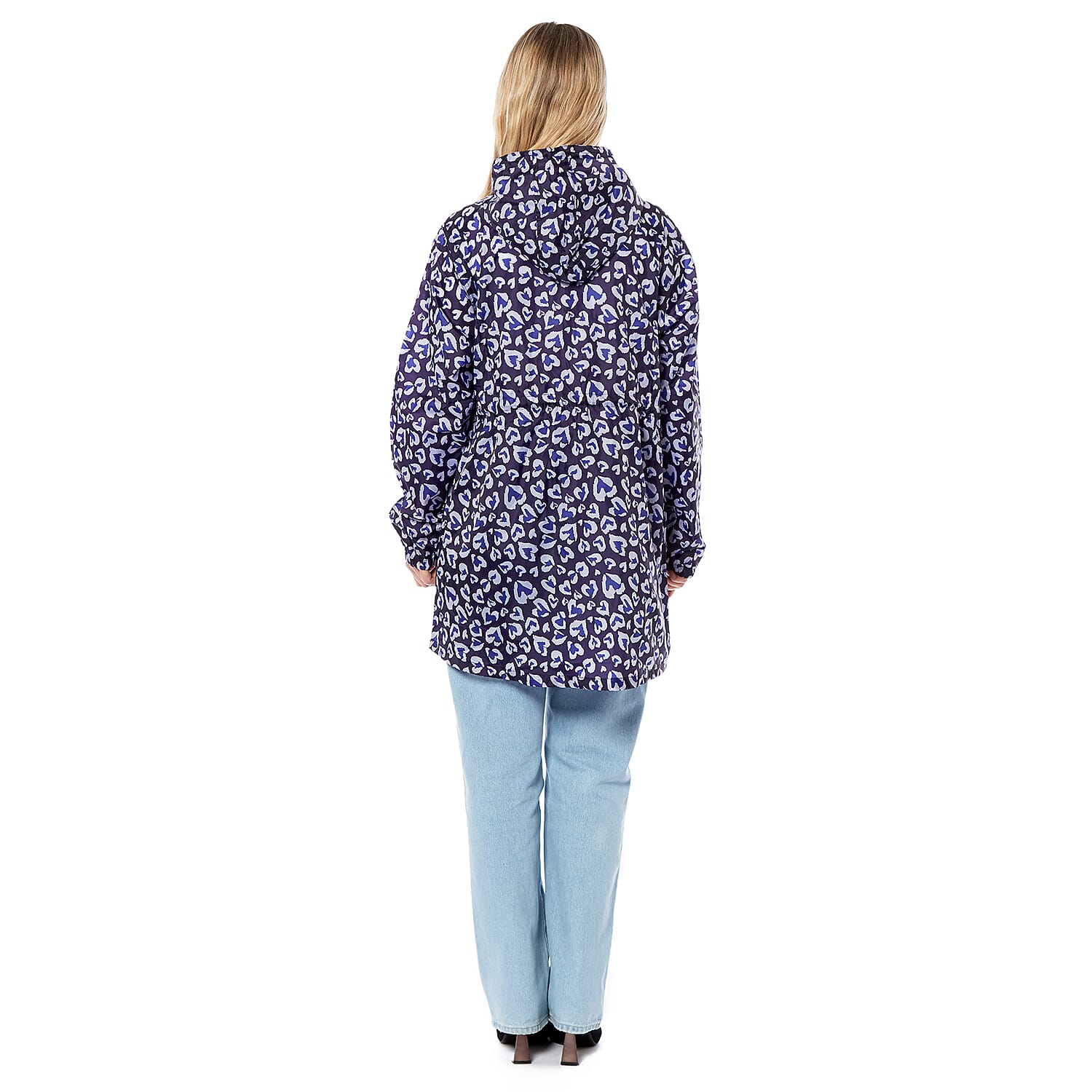 EMMA Heart Pattern Rain Jacket (Size S, 8-10) - Leopard