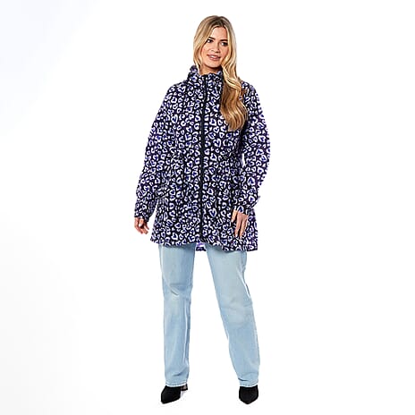 EMMA Heart Pattern Rain Jacket (Size XL) - Leopard