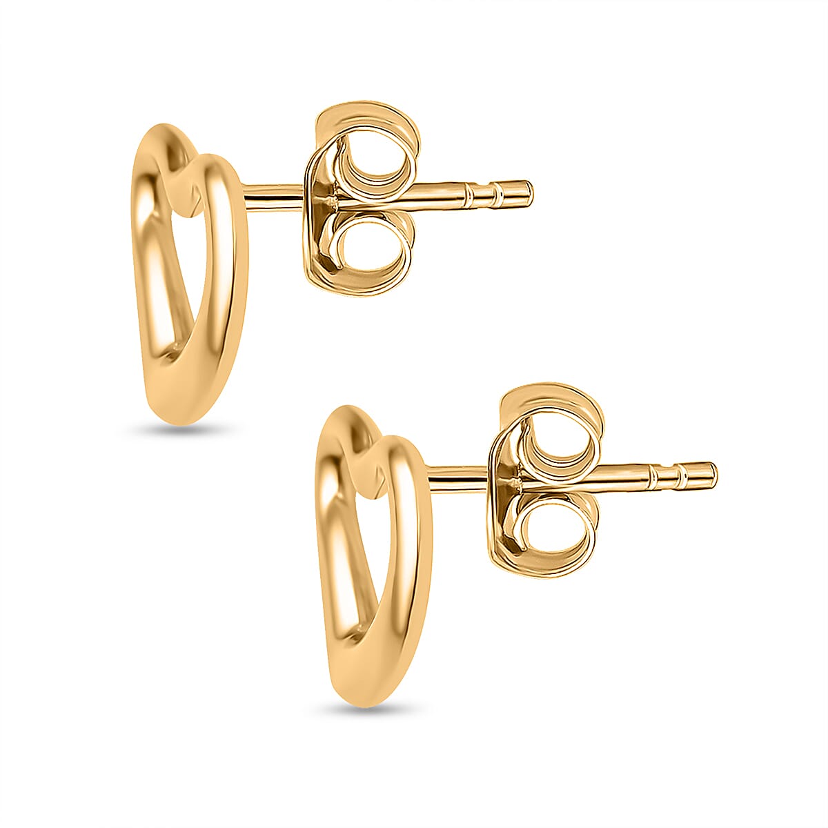 Hatton Garden Close Out- 9K Yellow Gold Heart Earrings