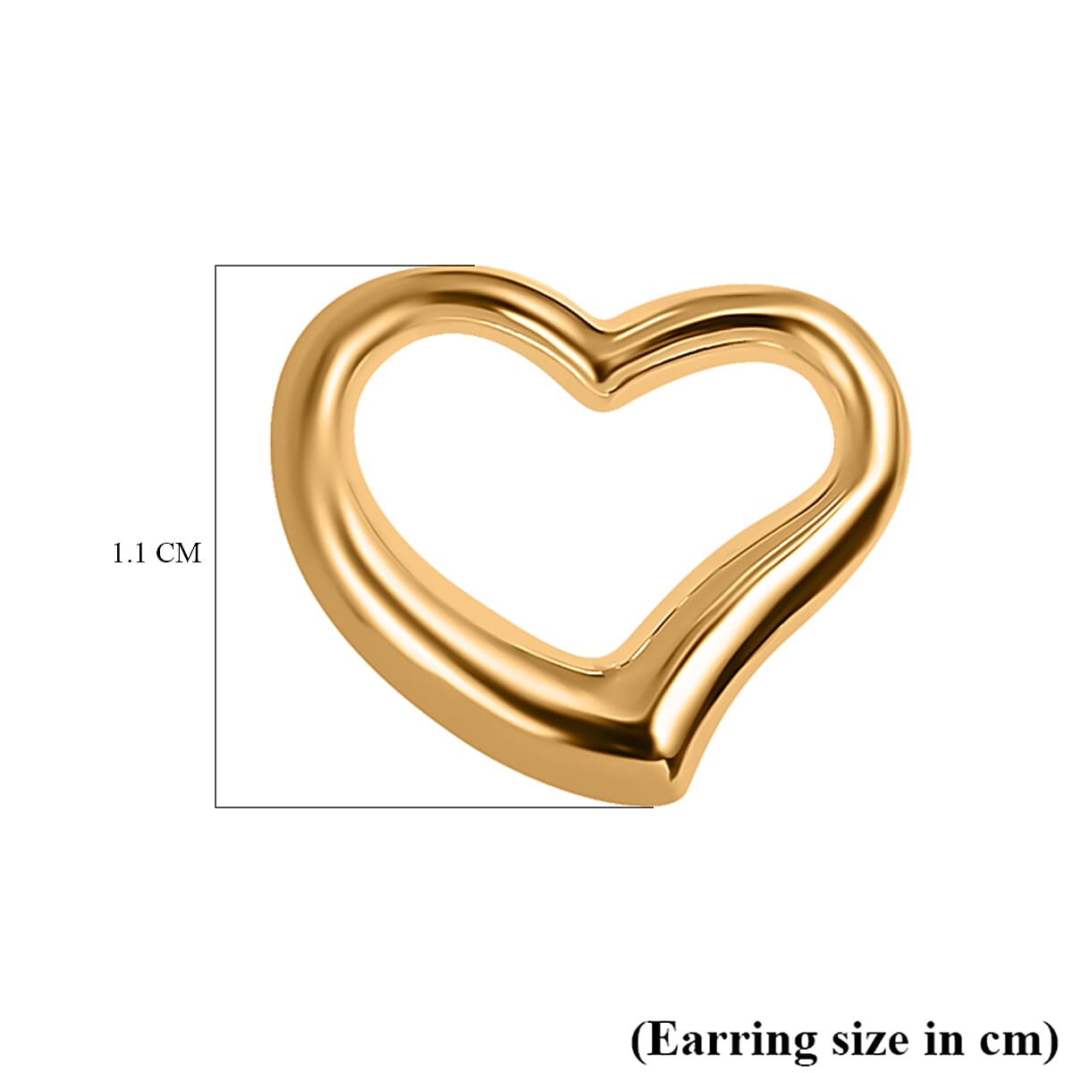 Hatton Garden Close Out- 9K Yellow Gold Heart Earrings