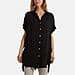 Longline Short Sleeve Button Up Shirt