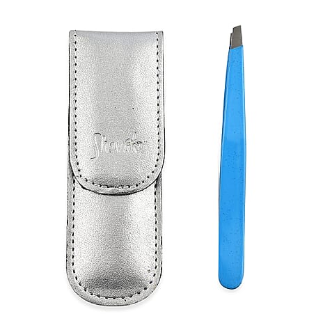 Shavata Italian Made Tweezers with Wallet - Blue