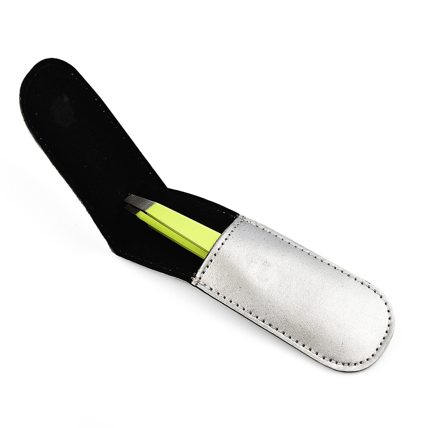 Shavata Italian Made Tweezers with Wallet - Yellow