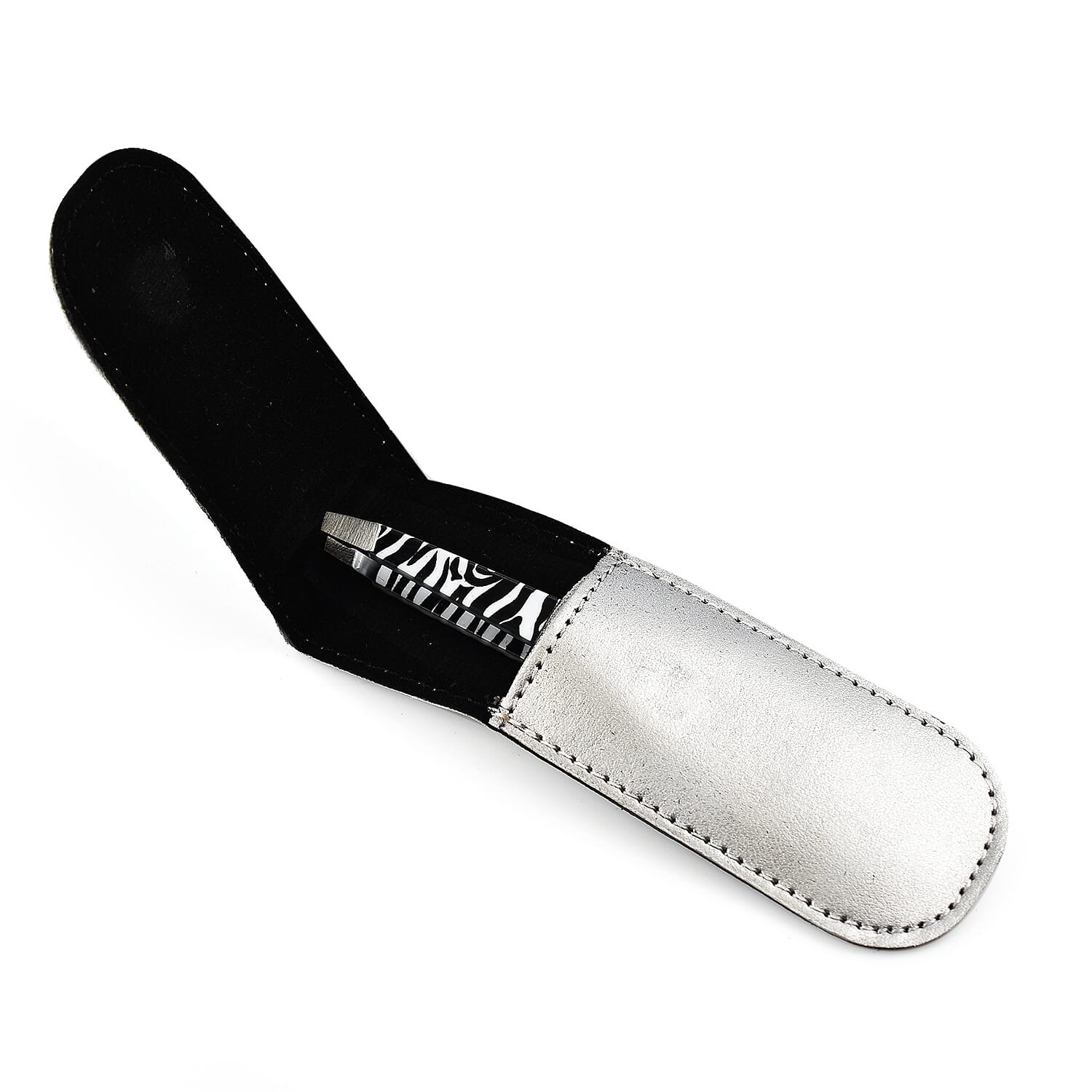 Shavata Italian Made Tweezers with Wallet - Zebra