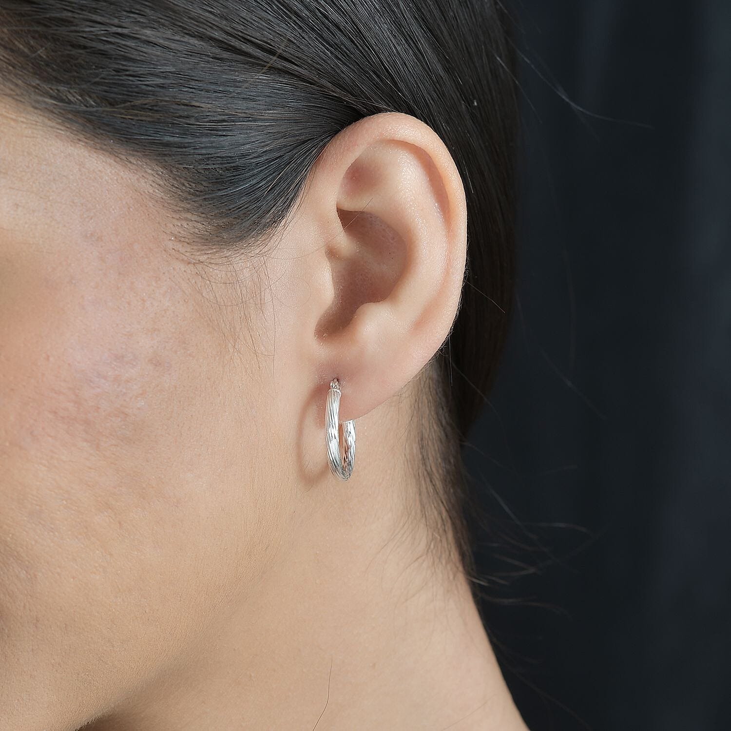 Italian Close Out Deal - Sterling Silver Twist Hoop Earrings