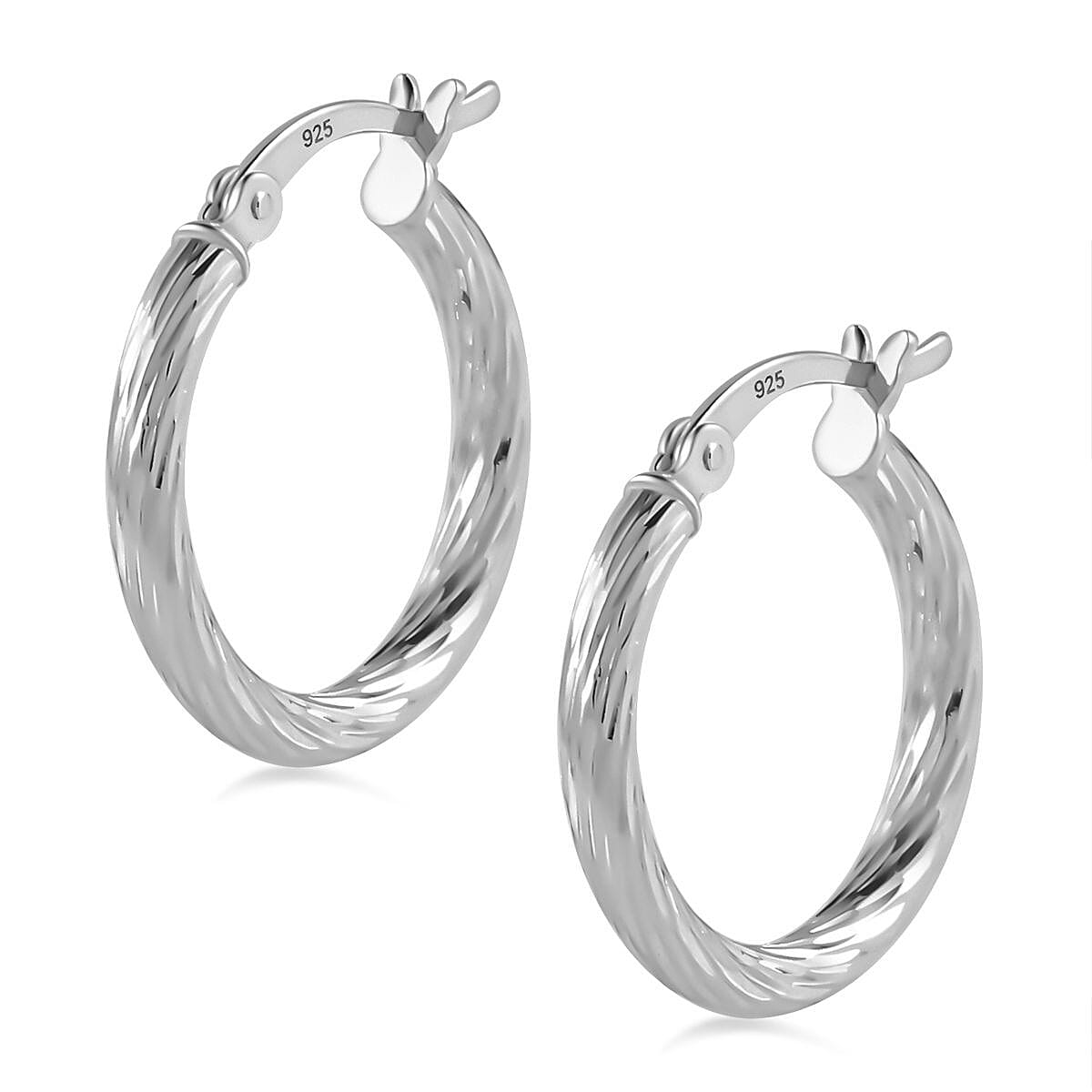 Italian Close Out Deal - Sterling Silver Twist Hoop Earrings