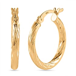 Italian Close Out Deal - Sterling Silver Twist Hoop Earrings