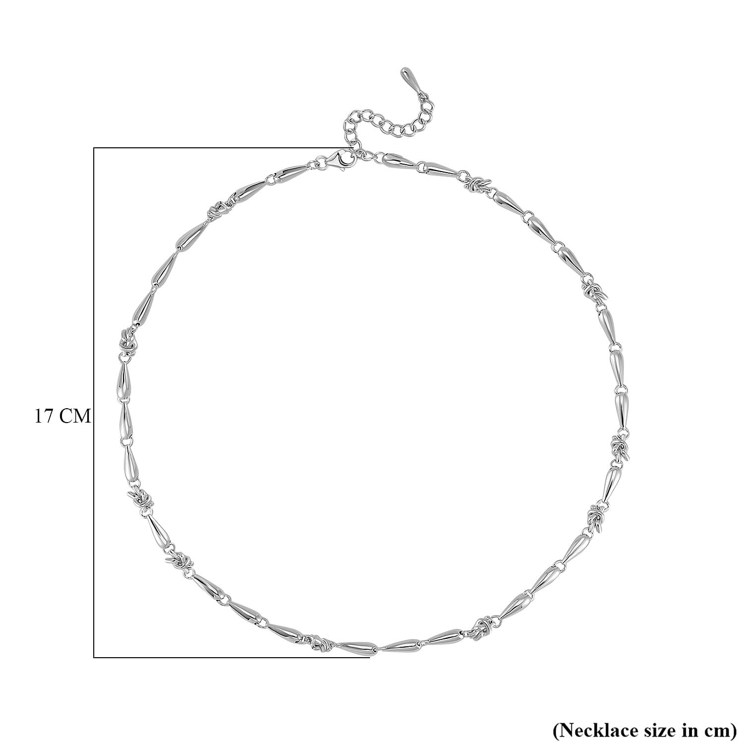 Lucy Q - Rhodium Overlay Sterling Silver Adjustable Necklace (Size 18-2 Inch EXt.) 33.5 Grams Lucy Q - Rhodium Overlay Sterling Silver Adjustable Necklace (Size 18-2 Inch EXt.) 33.5 Grams