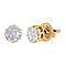 18K Yellow Gold  VS   White Diamond  VS Earring 0.50 ct,  Gold Wt. 2 Gms  0.500  Ct.
