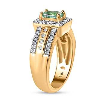 https://tjcuk.sirv.com/Products/77/5/7757608/Emerald-White-Zircon-Main-Stone-With-Side-Stone-Ring-in-Vermeil-YG-Ste_7757608_3.jpg?w=342&h=342