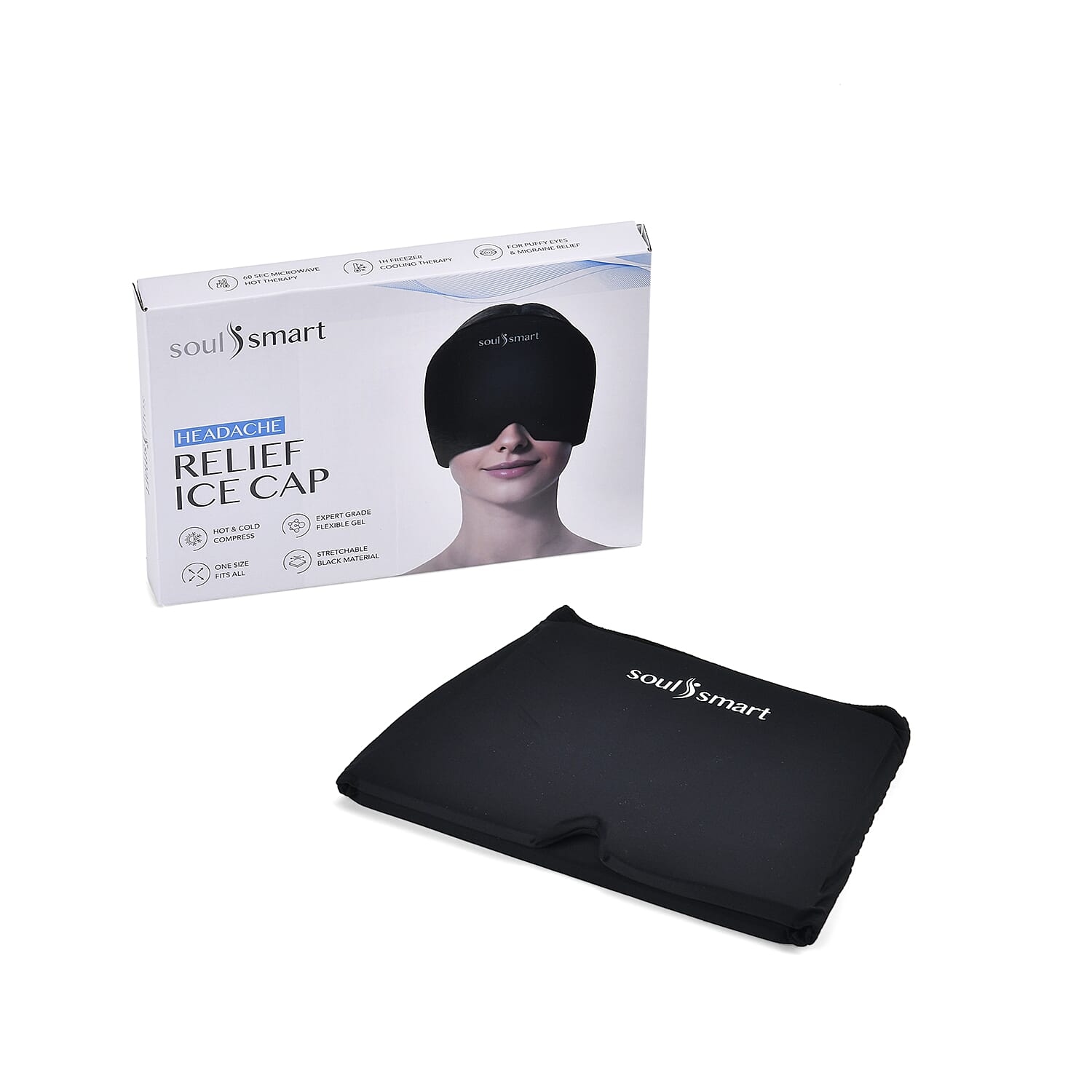 Soulsmart Headache Relief Cap with Hot and Cold Therapy and Dual Panel Leak-Proof Gel