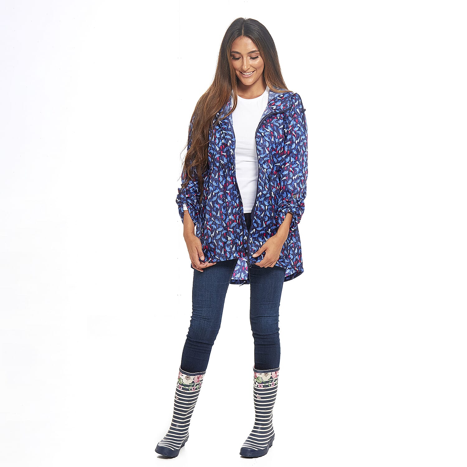 EMMA Heart Pattern Rain Jacket - Leopard