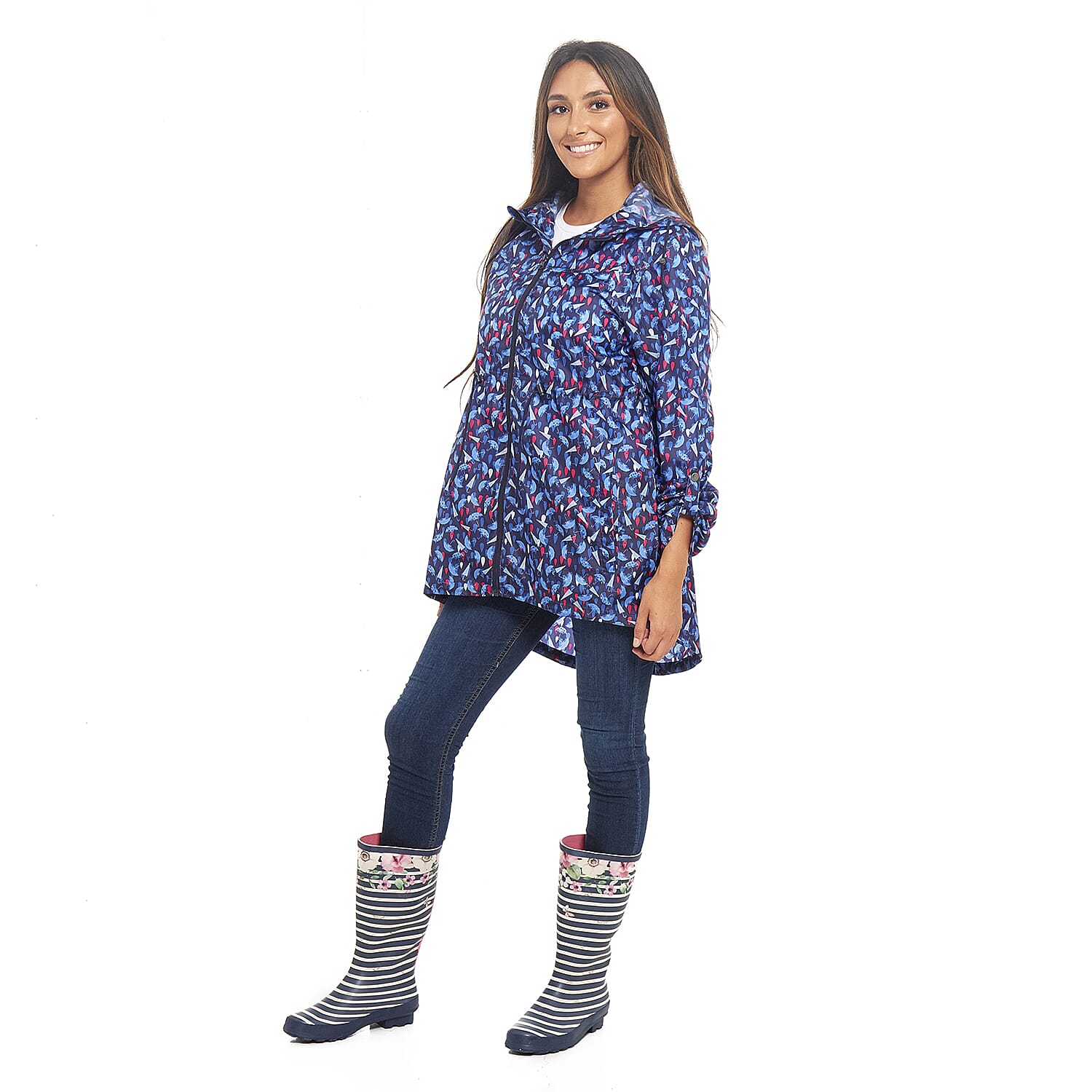 EMMA Heart Pattern Rain Jacket - Leopard