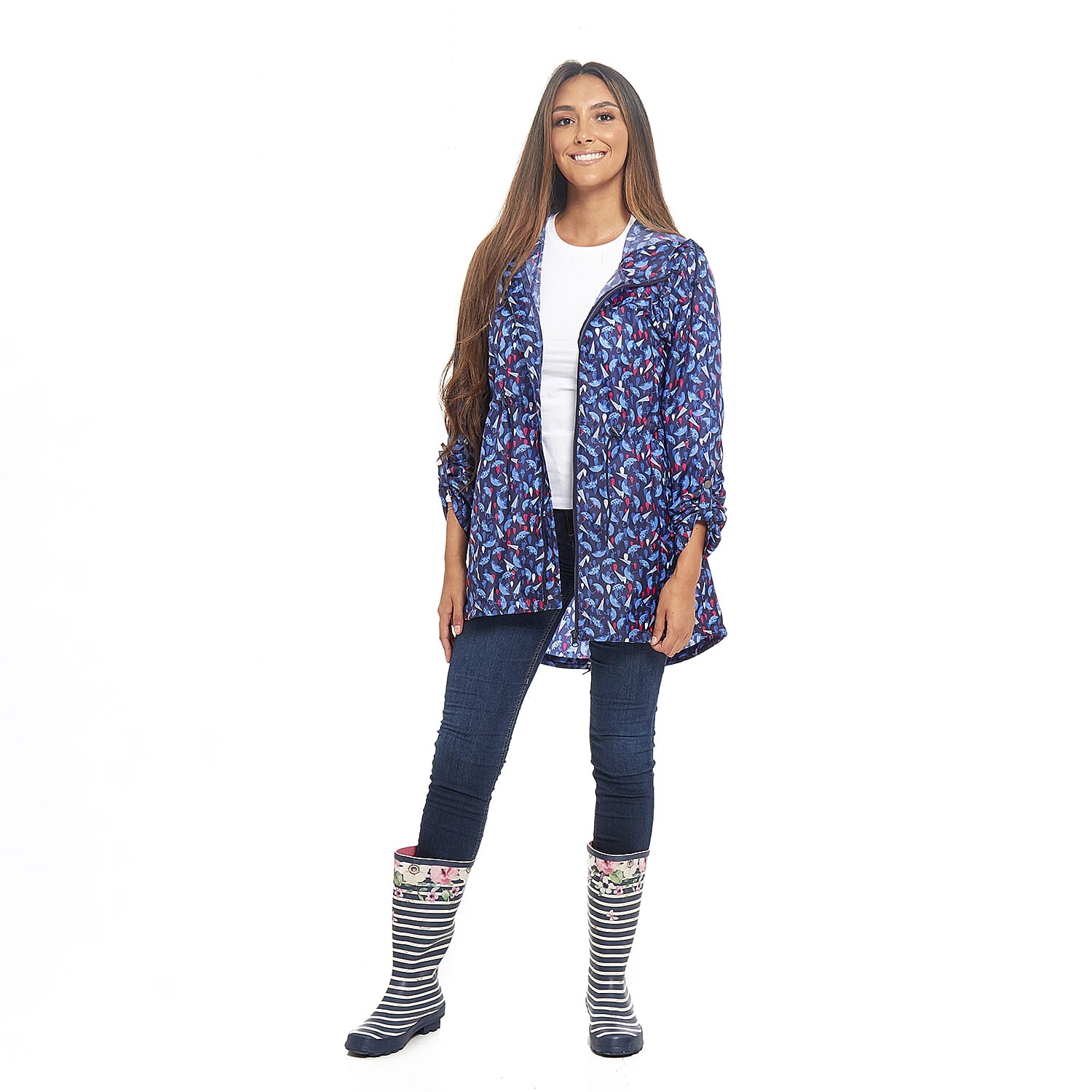 EMMA Heart Pattern Rain Jacket - Leopard