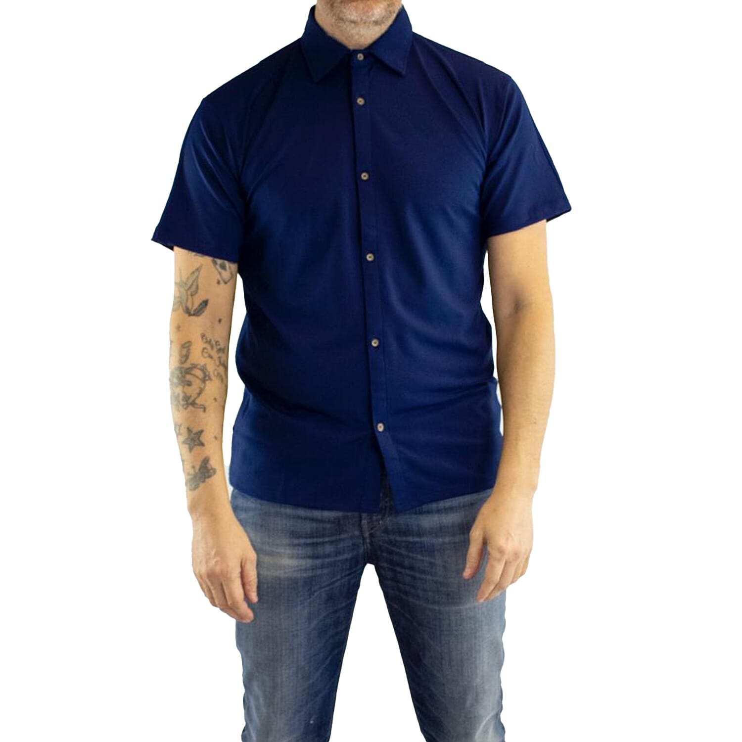 JJ Willis Half Sleeve Shirt (Size M) - Navy