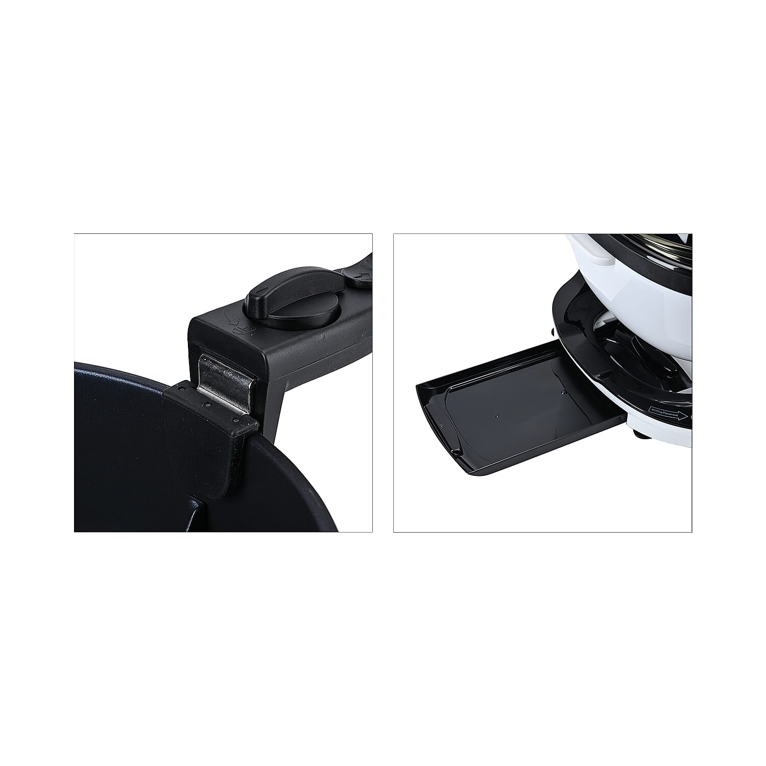 Homesmart 6L Rotating Air Fryer with LCD Display (1700W) - Black & White