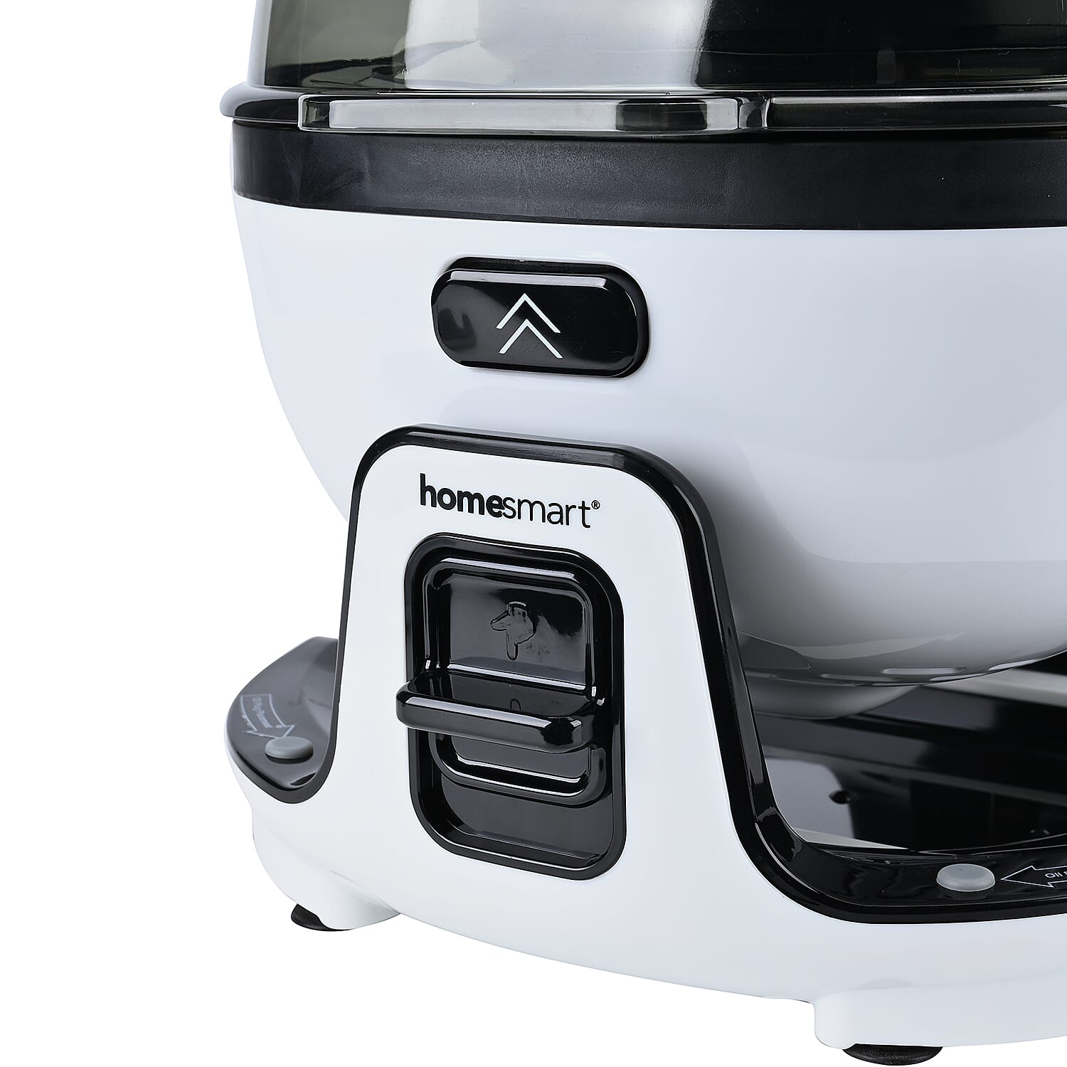 Homesmart 6L Rotating Air Fryer with LCD Display (1700W) - Black & White