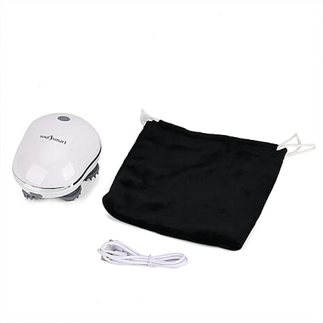 Soul Smart Head Massager with 4 Massage Heads (Battery 1000mAh Rechargeable) - White