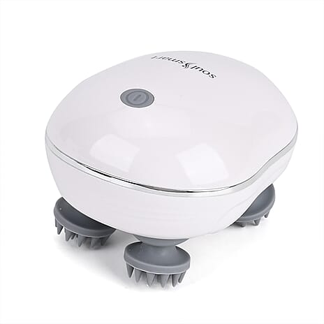 Soul Smart Head Massager with 4 Massage Heads (Battery 1000mAh Rechargeable) - White