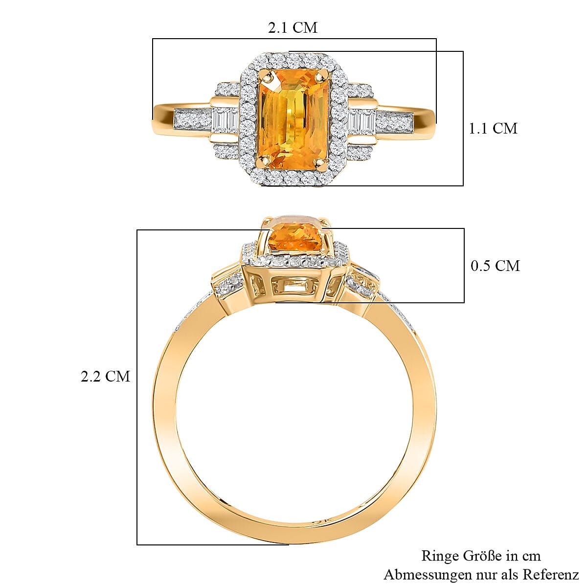 9K Yellow Gold AAAA Chanthaburi Yellow Sapphire & Diamond Ring 1.40 Ct 9K Yellow Gold AAAA Chanthaburi Yellow Sapphire & Diamond Ring 1.40 Ct