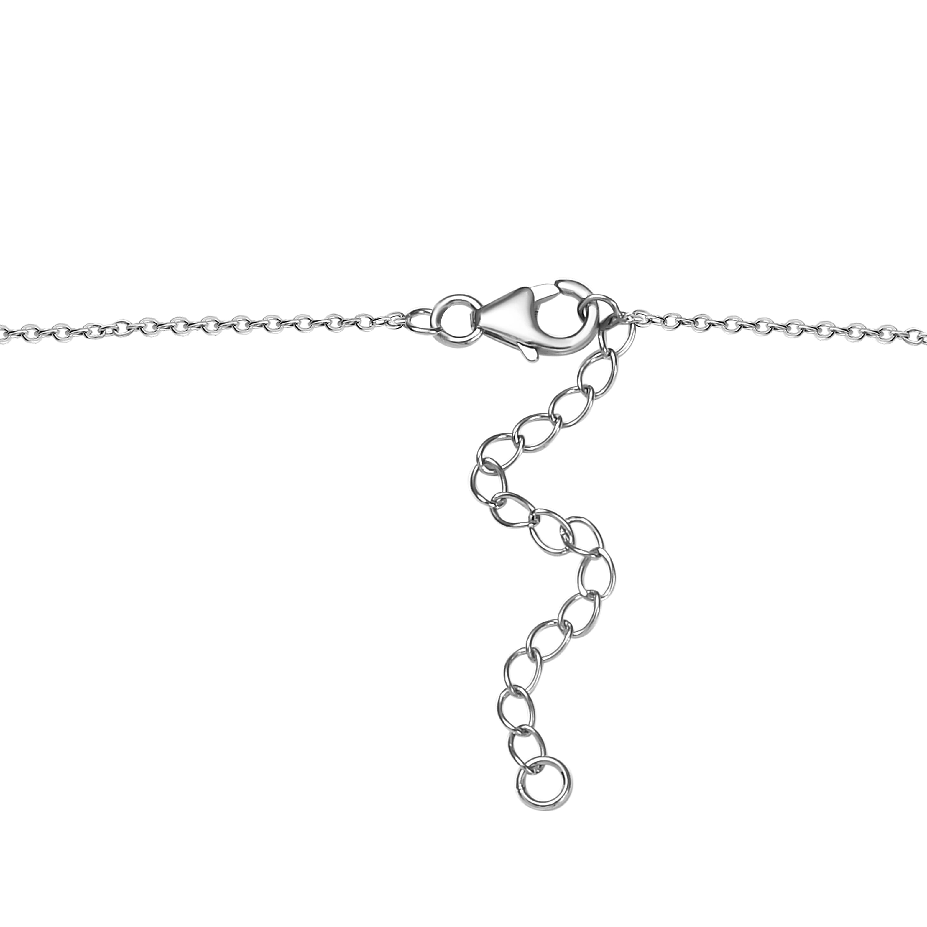 Lucy Q Amore Heart Collection - Rhodium Overlay Sterling Silver Adjustable Necklace (Size 18-2)