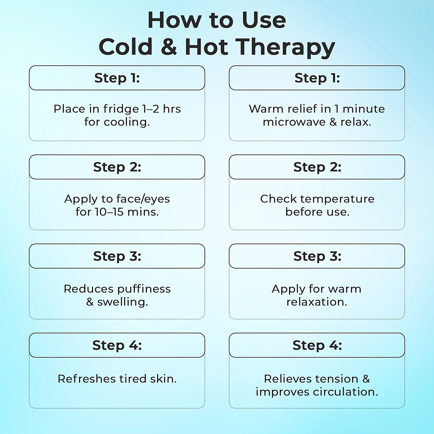 Hot and Cold Therapy Full Coverage Face Mask and Eye Pad Set