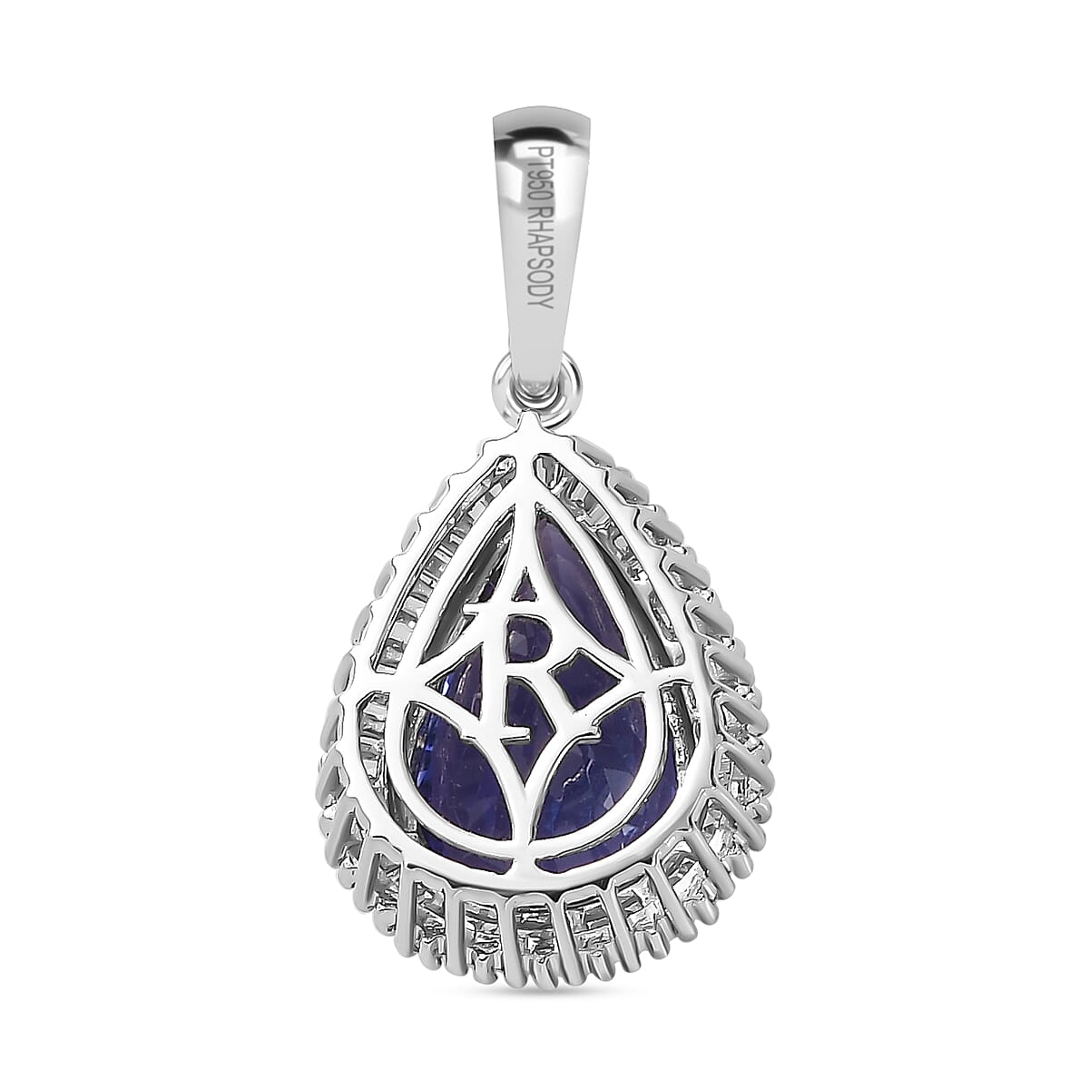RHAPSODY 950 Platinum AAAA Tanzanite & Diamond (VS-E-F) Pendant 5.40 Ct.