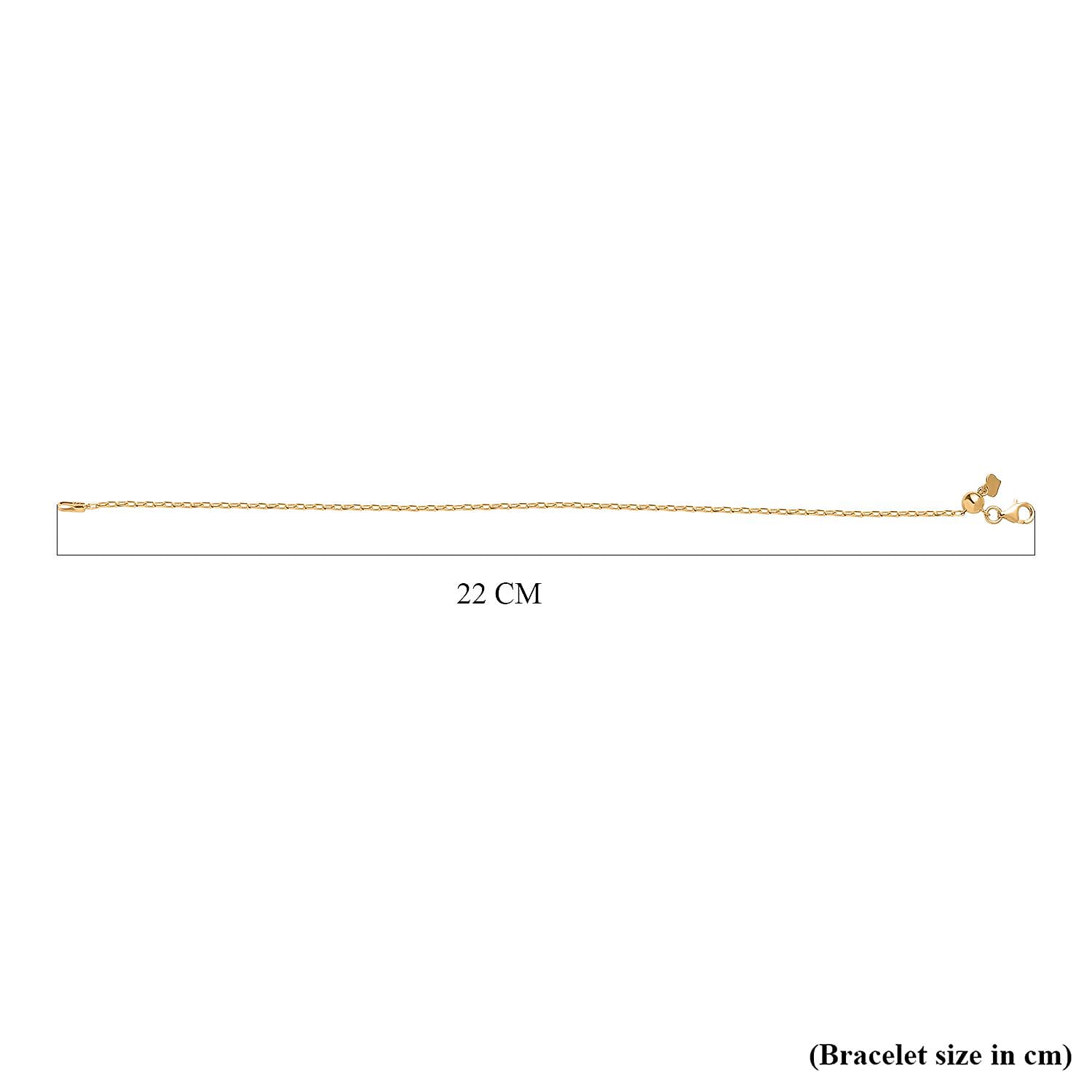14K YG Overlay Sterling Silver Bracelet (Size - 8.5)