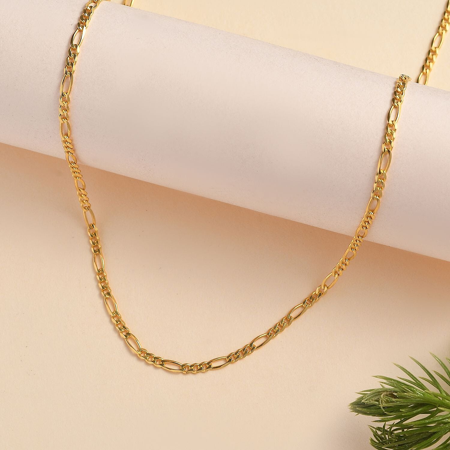14K YG Overlay Sterling Silver Necklace (Size - 24)