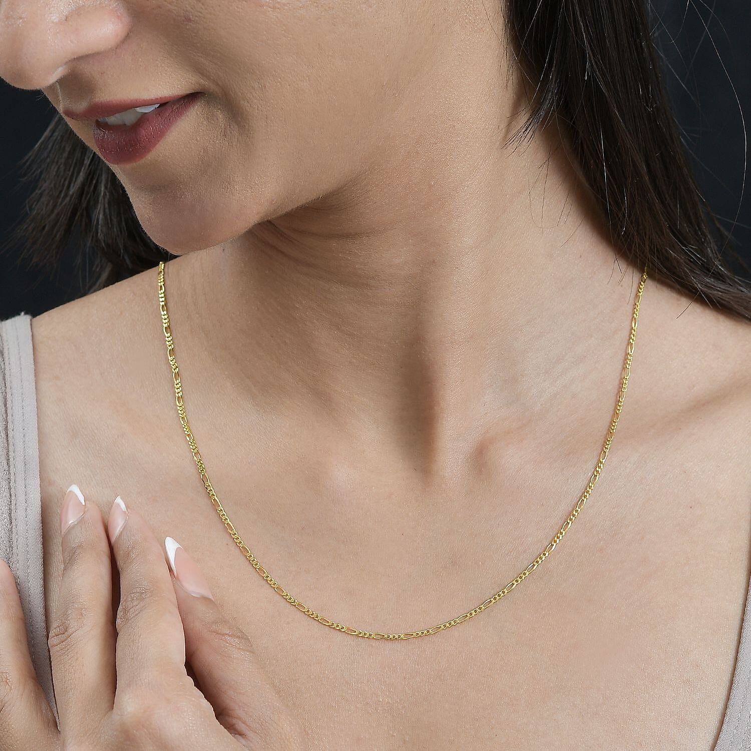 14K YG Overlay Sterling Silver Necklace (Size - 24)