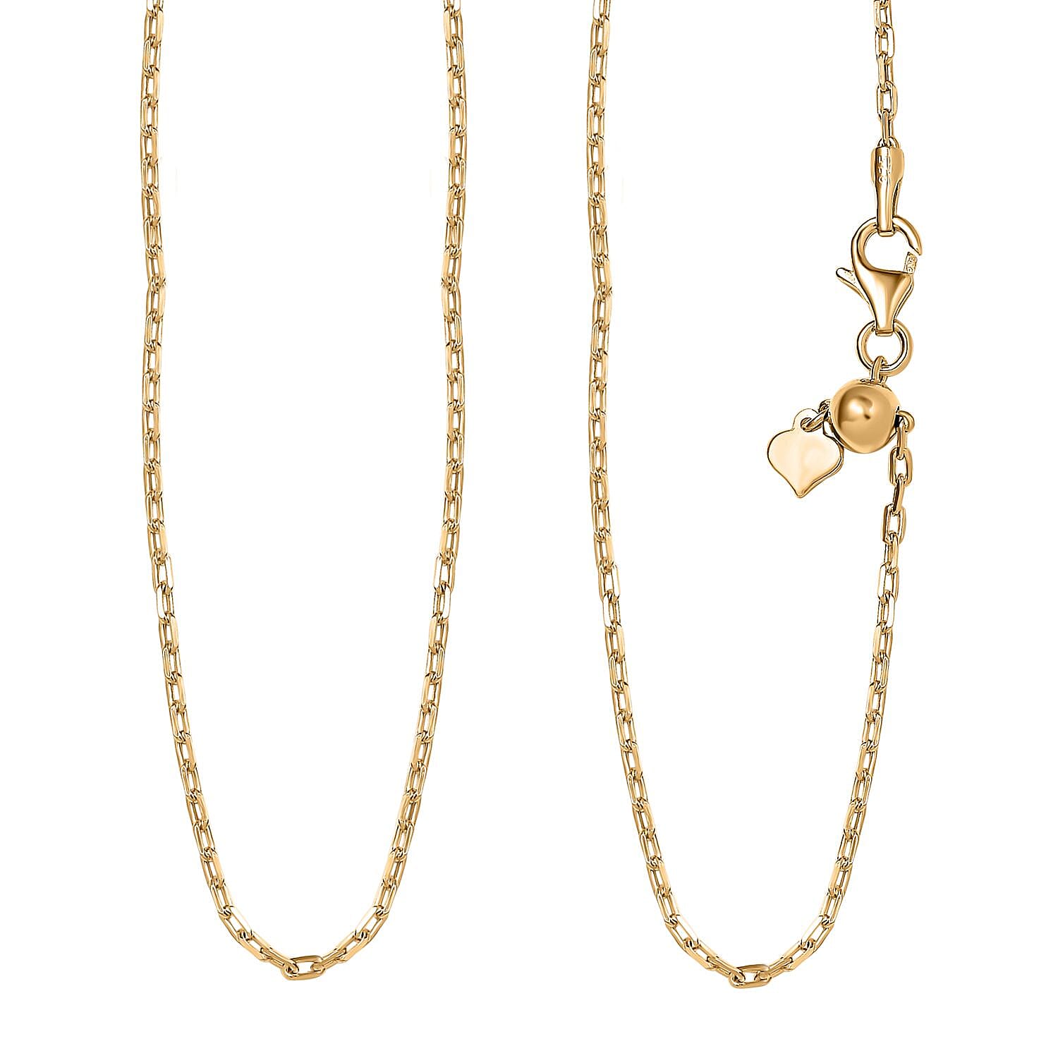 14K YG Overlay Sterling Silver Necklace (Size - 24)